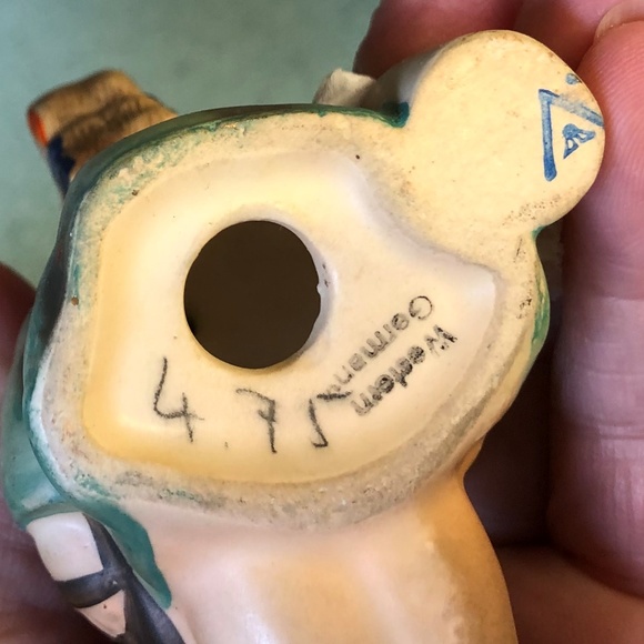 VINTAGE SCHMID BROS WIND UP  TURNING ANGEL ACCORDIAN  HUMMEL CANDLE HOLDERS - Picture 3 of 8